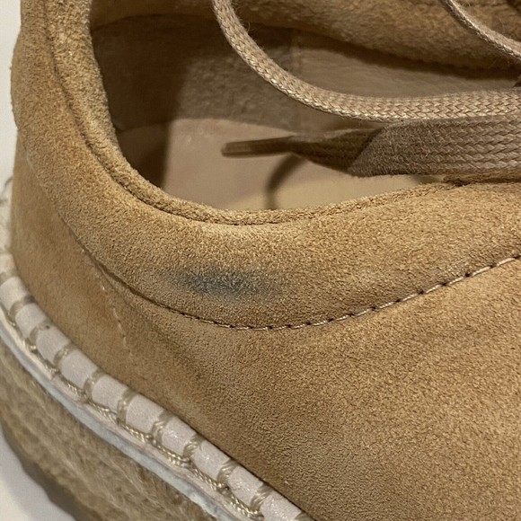 RAG & BONE Kent Espadrille Platform Sneakers Dune Tan Suede Womens Size 37 - Picture 11 of 12